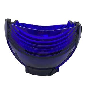 Vintage Cobalt Blue Art Deco Centerpiece Bowl With Tulip Design